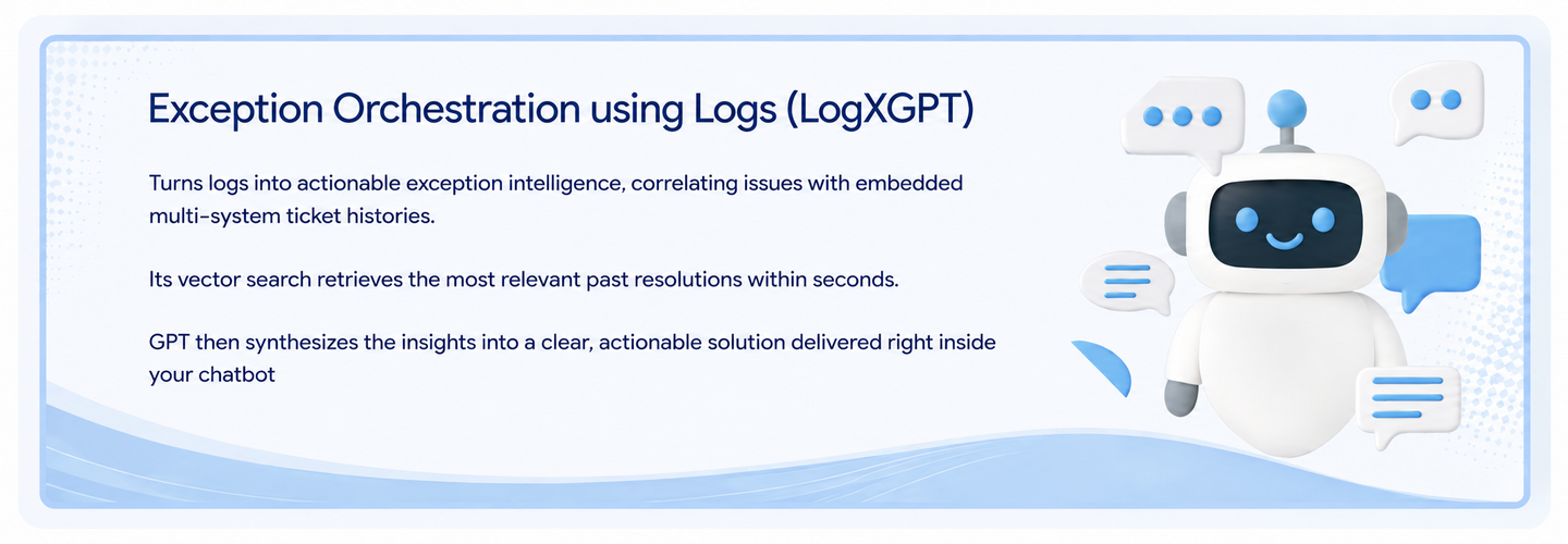 LogXGPT exception orchestration using logs